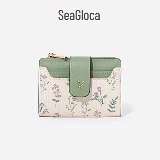 SeaGloca กระเป๋าสตางค์พับสั้นสำหรับผู้หญิง ลายคลาสสิกพร้อมซิป รุ่นล่าสุด 1845