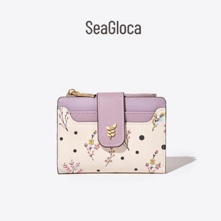 SeaGloca กระเป๋าสตางค์พับสั้นสำหรับผู้หญิง ลายคลาสสิกพร้อมซิป รุ่นล่าสุด 1845