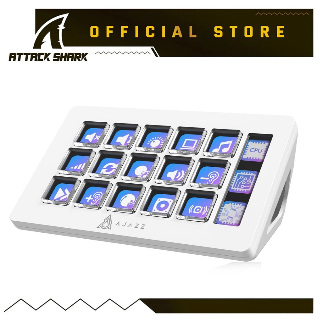 Attack SHARK x AJAZZ AKP153 Stream Deck 15 ปุ่มปรับแต่ง Stream Deck พร้อมหน้าจอด้านข้างอเนกประสงค์
