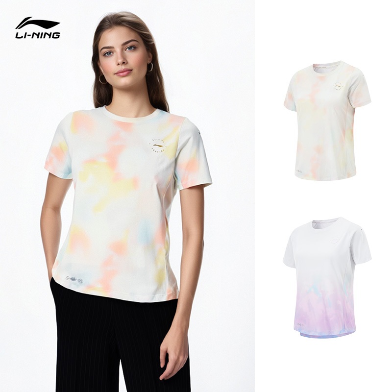 Li-Ning ATSV530 เสื้อยืดแขนสั้นผู้หญิง สะท้อนแสงและแห้งไว ของแท้จากหน้านิติบุคคลทางการ