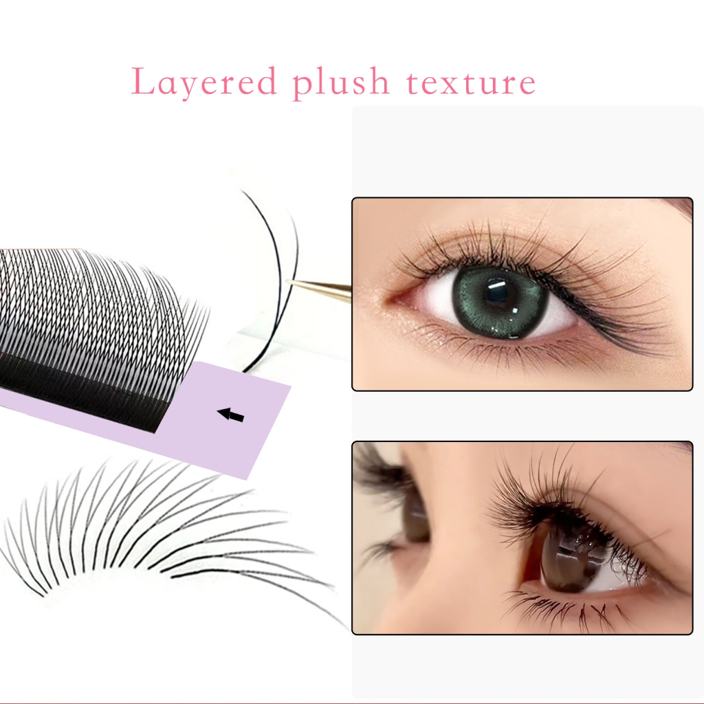 PRAECLARUS ขนตา Foxy YY ต่อขนตา พัฟฟี่วี (Puffy V) เนื้อนุ่มมาก ธรรมชาติสุดๆ ไม่เจ็บตา ไม่ระคายเคือง ทรงวีเรียวสวย สำหรับมือใหม่และมืออาชีพ กันน้ำได้ ✅ส่งฟรี ✅มีของแถม