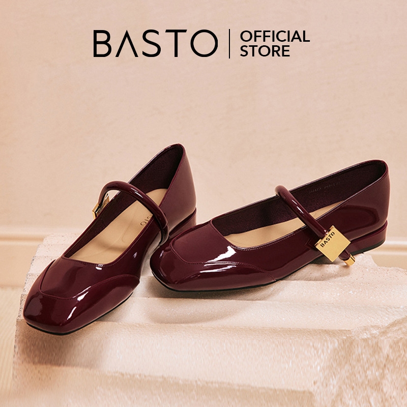 BASTO Women's Mary Jane Flat Shoes รองเท้าแมรี่เจน นิ้วเท้าเหลี่ยม ส้นเตี้ย M3173 M1111 M1335 M1303