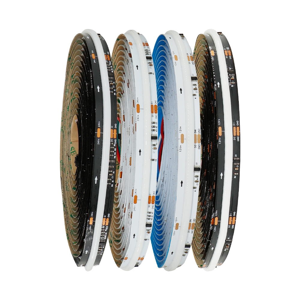 5V 12V 24V สมาร์ท SPI RGBIC LED COB Strip Light WS2811 แอดเดรสโปรแกรม Full สียืดหยุ่นไฟบาร์สีขาว/สีดํา PCB ราคา ถูกที่สุด ดีลบีเคเค แกลเลอรีภาพที่ 3