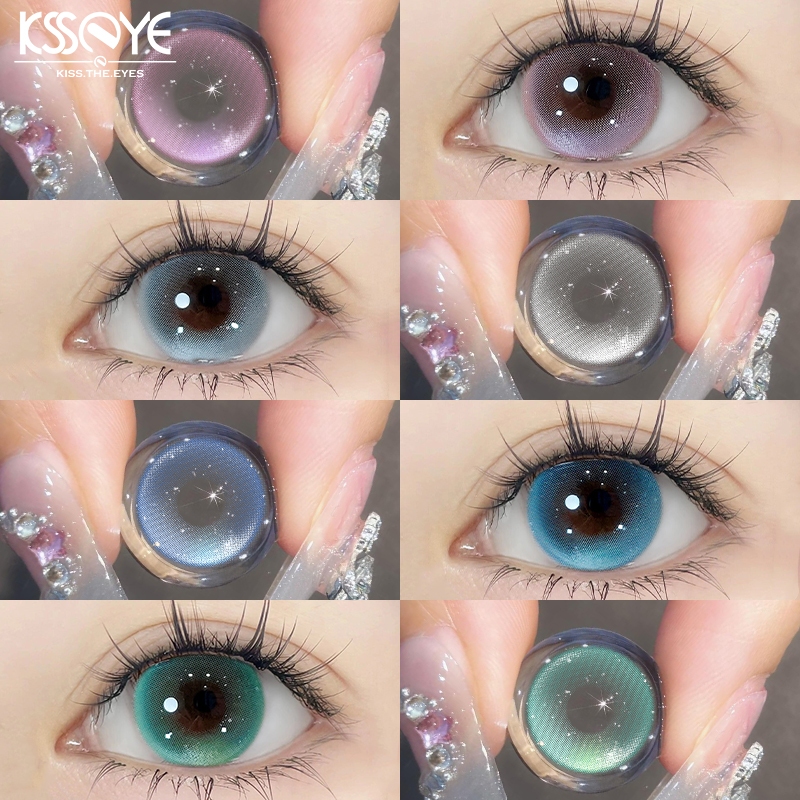 KSSEYE คอนแทคเลนส์สี 2 ชิ้นรายปี 14.5 มม.Softlens Eye แต่งหน้า 0 ~-8.00 เลนส์สายตาสั้น Prescription Shepherdess series