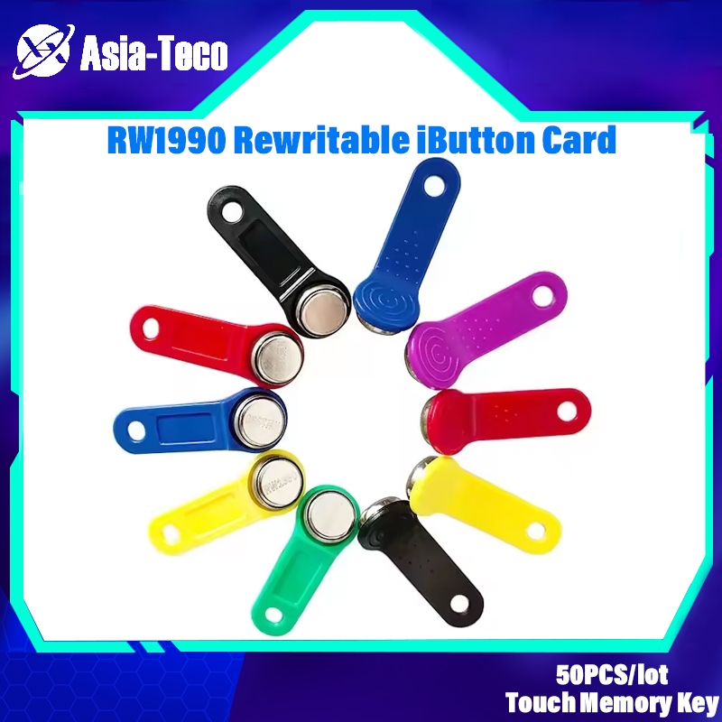 50 ชิ้น/ล็อตสามารถเปลี่ยนรหัสสามารถคัดลอกการ์ดเขียนได้ iButton Key TM Card Copy Key Touch Memory Tag