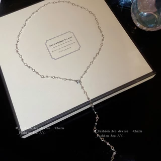 [Jewbeauty]Diamond-in craft love สร้อยคอรูปหัวใจสไตล์ยุโรปและอเมริกาหรูหราระดับไฮเอนด์แฟชั่นสร้อยคอตกแต่ง
