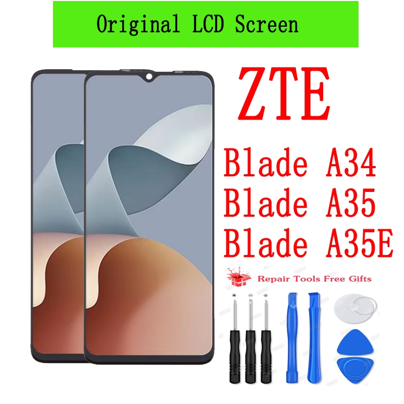 ZTE Blade A34 A35 A35E จอแสดงผล LCD หน้าจอสัมผัสพร้อมการเปลี่ยนเฟรม