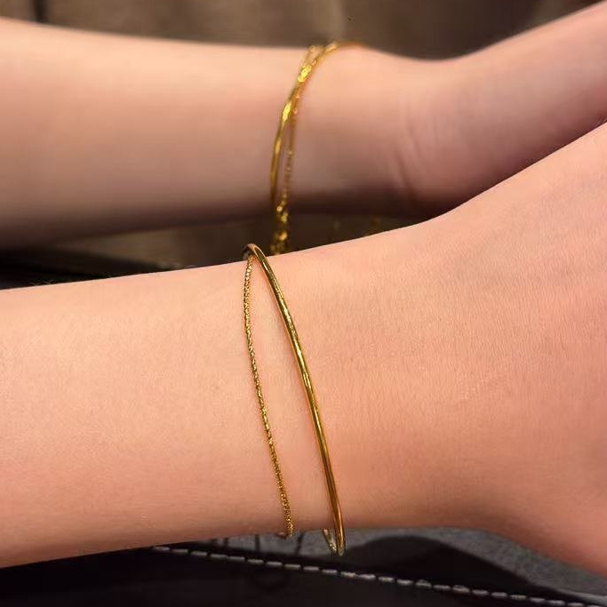ไทเทเนียมเหล็กสองชั้นทองสร้อยข้อมือสร้อยข้อมือผู้หญิงไทเทเนียมเหล็กไม่ซีดจางระดับไฮเอนด์เครื่องประดับมือไทเทเนียมเหล็กสร้อยข้อมือสร้อยข้อมือสาวก ราคา ถูกที่สุด ดีลบีเคเค แกลเลอรีภาพที่ 9