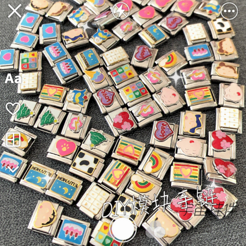 การออกแบบยอดนิยมอิตาเลี่ยน charm สร้อยข้อมือ Link fit สร้อยข้อมือสแตนเลส 9 มม. DIY เครื่องประดับทํา