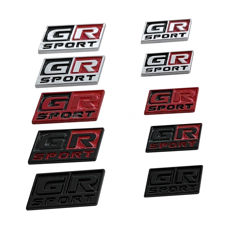 สําหรับสัญลักษณ์รถดัดแปลง Toyota GR SPORT, พวงมาลัย GR สติ๊กเกอร์ตกแต่งโลหะคุณภาพสูง 3D