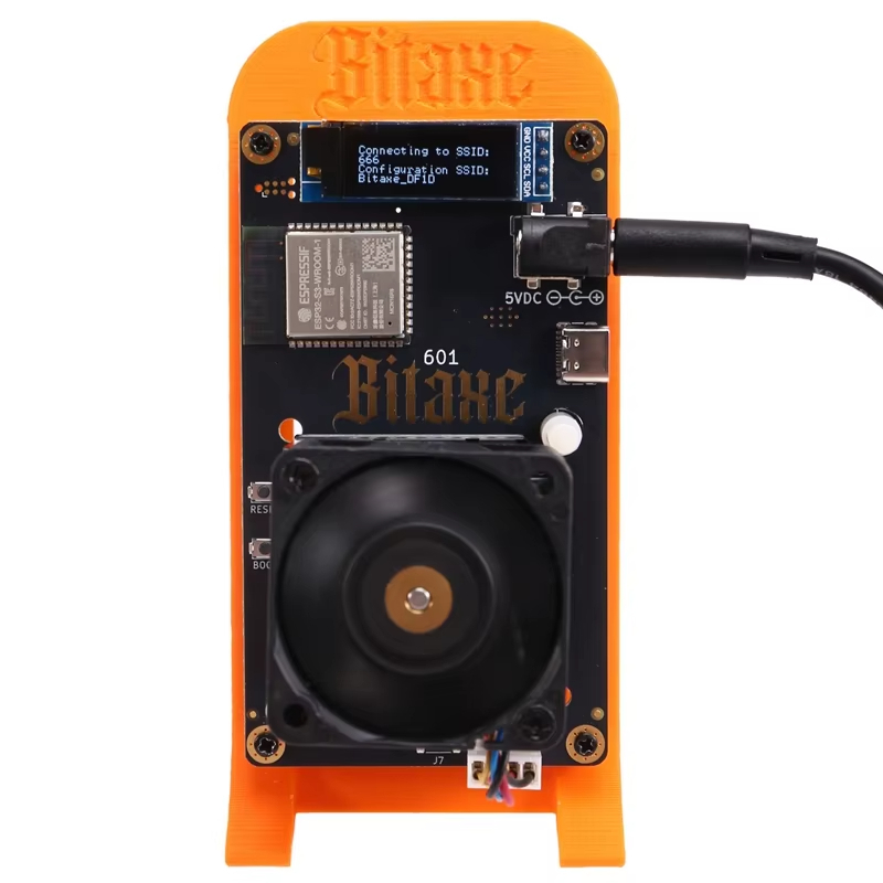 Bitaxe Gamma 601 Solo Miner 1.2TH/S BM1370 ชิป Asic 18W จาก Antminer S21 Pro Bitcoin BTC Miner Wth Bracket