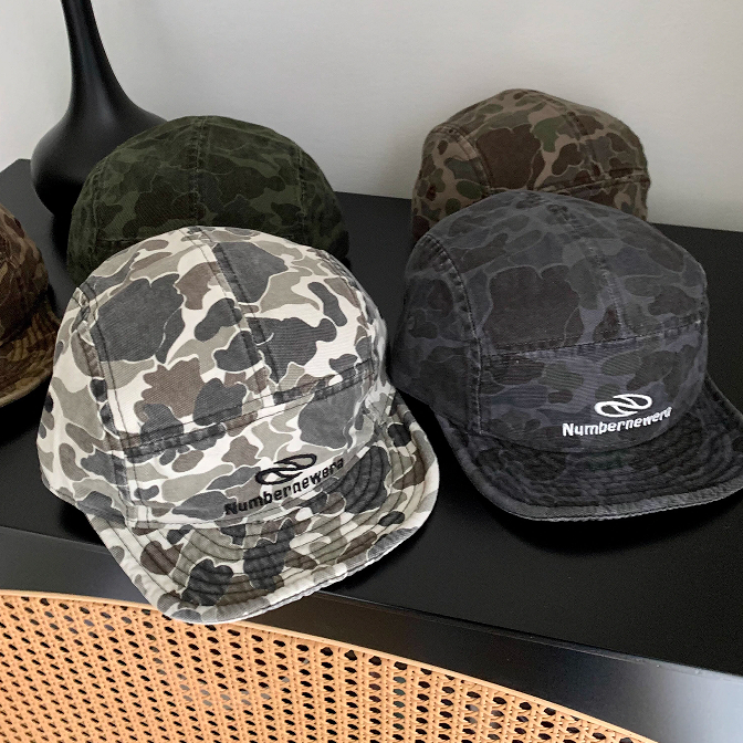 American Niche Functional Style Camouflage เบสบอลหมวกหญิง Street สวมใส่ Hip Hop แบน Brim หมวกห้าชิ้นกลางแจ้งเครื่องมือหมวกชาย