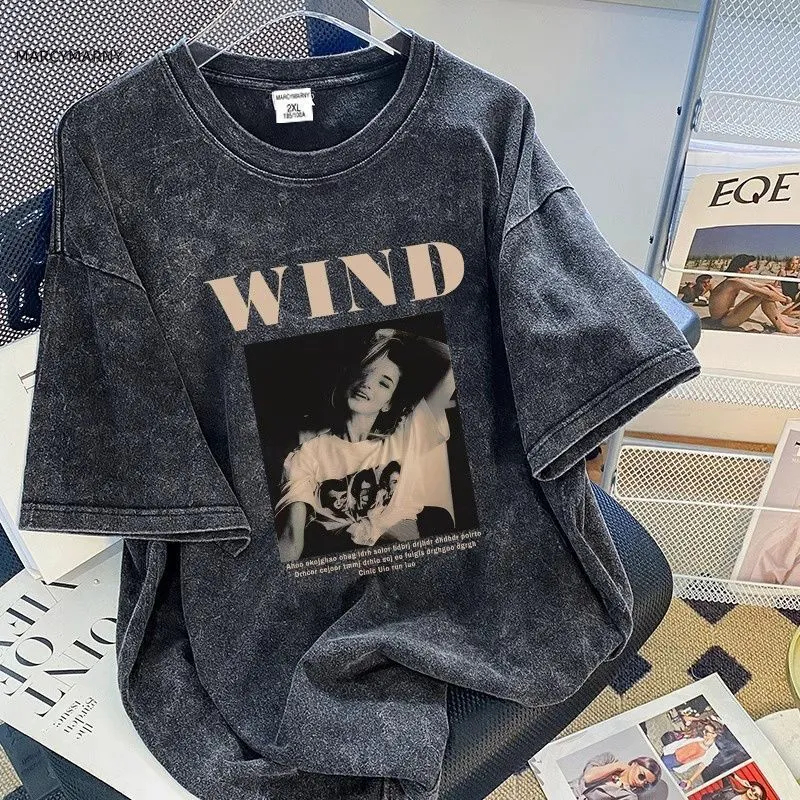 เสื้อวินเทจ เสื้อ baby tee Top.street t shirt mickey mouse ลายการ์ตูนน่ารักหลวม เสื้อยืด oversize คอกลม ทรงหลวม ใส่สบาย วินเทจ unisex เสื้อ 2XLดำ - รูปที่ 4