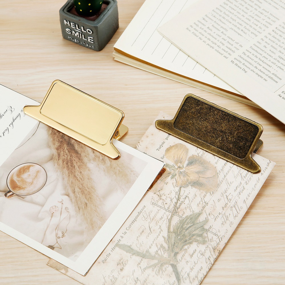 Retro โลหะ Binder คลิป Foldback Notes Letter แฟ้มคลิปหนีบกระดาษ Binding Seduction คลิป 85 มม.