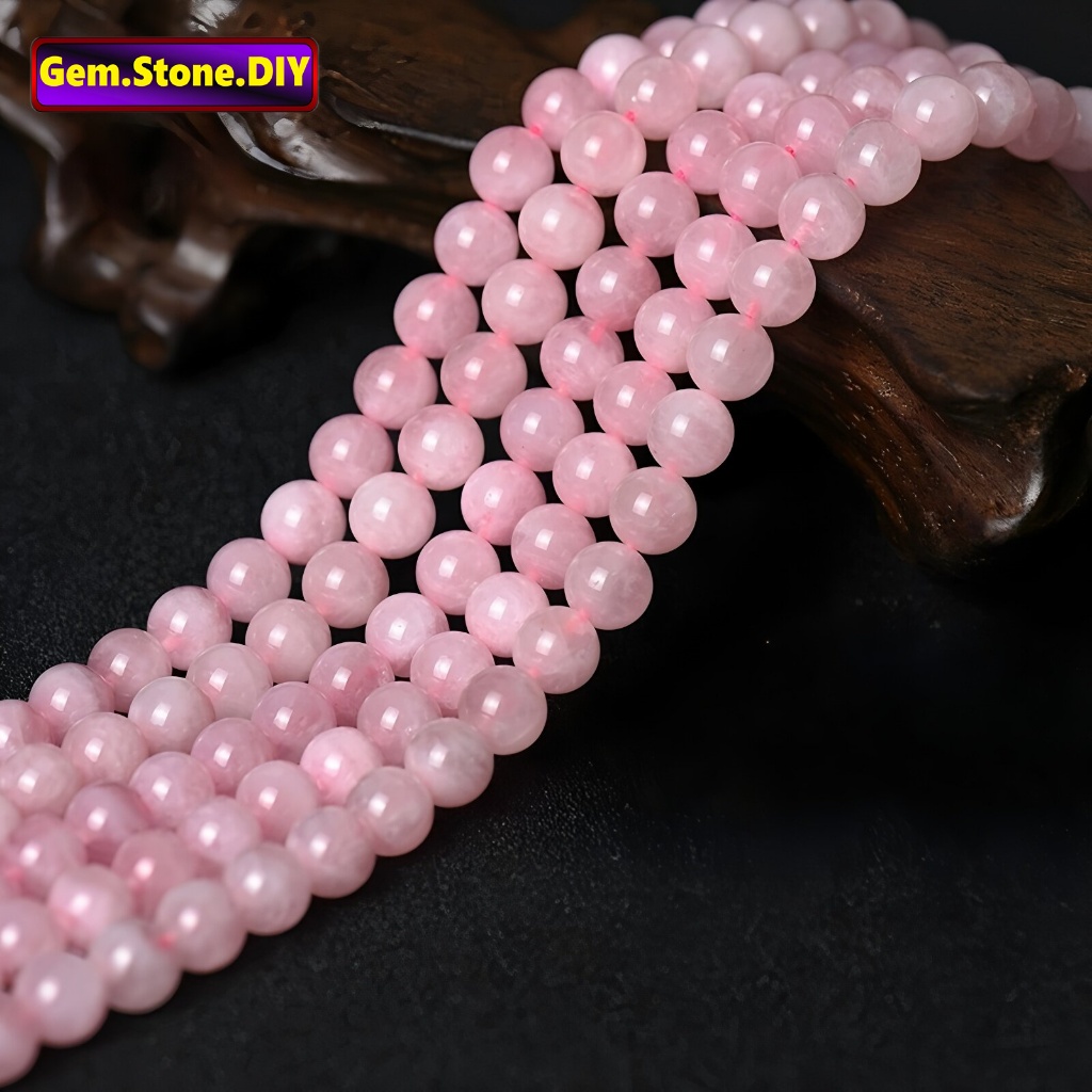 Madagascar Rose Quartz Natural Stone，Loose Bead มาดากัสการ์โรสควอตซ์หินธรรมชาติ,หลวมลูกปัด ตัวเว้นวรรค สําหรับสร้อยข้อมือ/สร้อยคอ/แหวน/ต่างหู,ขายส่งทําด้วยมือเครื่องประดับ ทําเอง อุปกรณ์เสริม,สร้อยข้อมือหินคริส