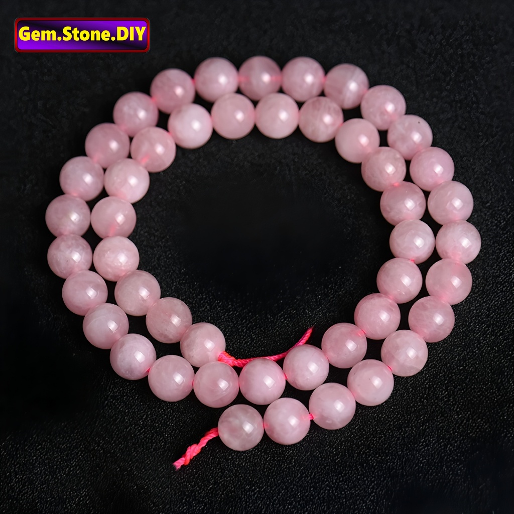 Madagascar Rose Quartz Natural Stone，Loose Bead มาดากัสการ์โรสควอตซ์หินธรรมชาติ,หลวมลูกปัด ตัวเว้นวรรค สําหรับสร้อยข้อมือ/สร้อยคอ/แหวน/ต่างหู,ขายส่งทําด้วยมือเครื่องประดับ ทําเอง อุปกรณ์เสริม,สร้อยข้อมือหินคริส - รูปที่ 2