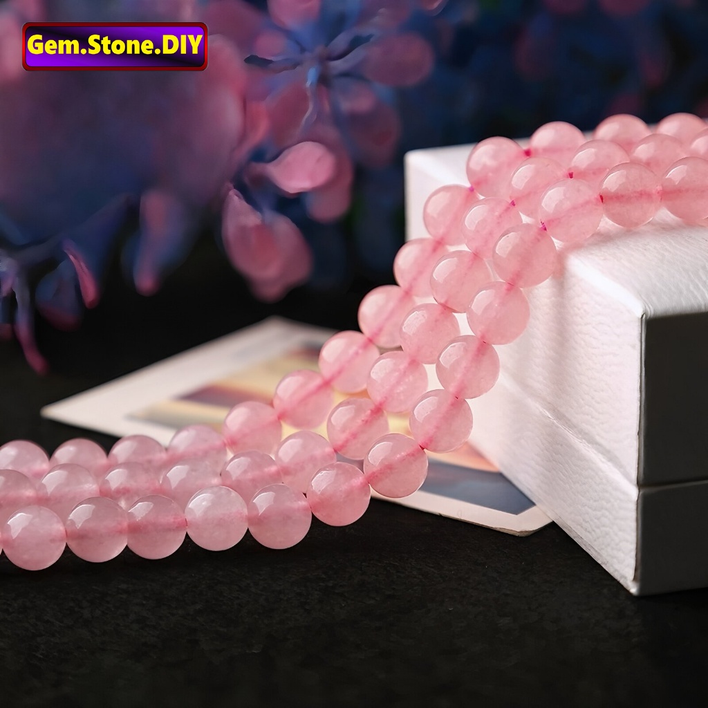 Rose Quartz Natural Stone，Loose Bead หินธรรมชาติโรสควอตซ์,หลวมลูกปัด ตัวเว้นวรรค สําหรับสร้อยข้อมือ/สร้อยคอ/แหวน/ต่างหู,ขายส่งทําด้วยมือทําเองเครื่องประดับอุปกรณ์เสริม,สร้อยข้อมือหินคริสตัลแร่ส