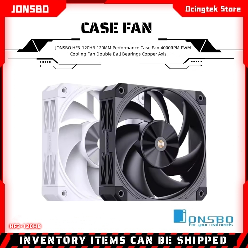 JONSBO HF3-120HB 120MM Performance Case Fan 4000RPM PWM Cooling Fan ตลับลูกปืนคู่แกนทองแดง