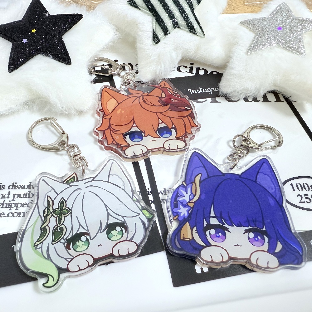 พวงกุญแจอะคริลิค เก็นชิน ผลกระทบ การ์ตูนน่ารักกระเป๋าตกแต่งกระเป๋านักเรียนจี้ขนาดเล็กของขวัญ สําคัญ แหวน ราคา ถูกที่สุด ดีลบีเคเค แกลเลอรีภาพที่ 2