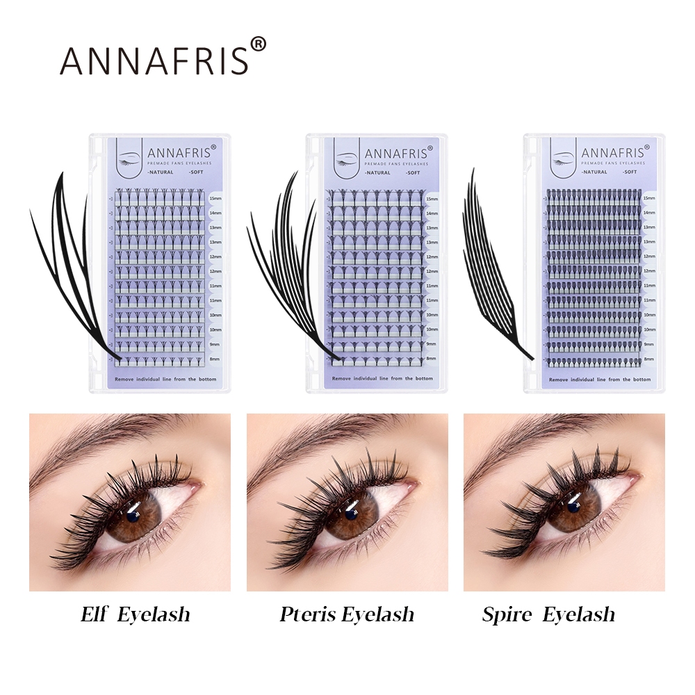 ANNAFRIS Comics Spire Eyelashes แฟนขนตา Extensions Light Natural Soft Fairy Lashes