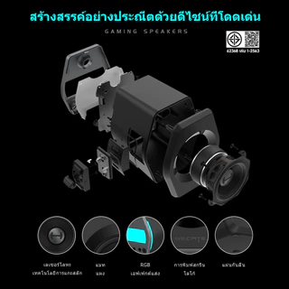 Edifier G2000 ลำโพงเกมมิ่ง บลูทูธ 5.1, ไดรเวอร์เต็มย่าน 2.75 นิ้วและอินเทอร์เฟซซับวูฟเฟอร์, โหมดเสียงเกม/ภาพยนตร์/เพลง, รองรับการเชื่อมต่อ Bluetooth/AUX/USB-A, ไฟ RGB, รองรับ PC/แล็ปท็อป/Mac/PS4/เครื่องเล่นซีดี/โทรศัพท์มือถือ
