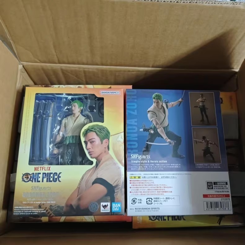 Bandai SHF One Piece Netflix Live-Action Luffy Zoro แอ็คชั่นฟิกเกอร์ขนาด 6 นิ้ว