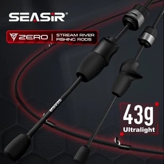 Seasir Zero 43g เบ็ดตกปลา BFS Ultralight Hollow Rod เล็กน้อย 30T + Boron-Carbon 1.53M UL Lure น้ําหนัก 1.5-6G 2 ส่วน Stream River Fishing Rods