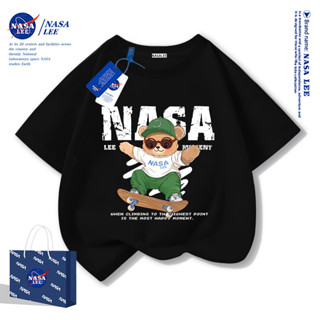 【จัดส่งภายใน 48 ชั่วโมง】เสื้อยืดแขนสั้นคอตตอนสีดำสำหรับเด็ก …