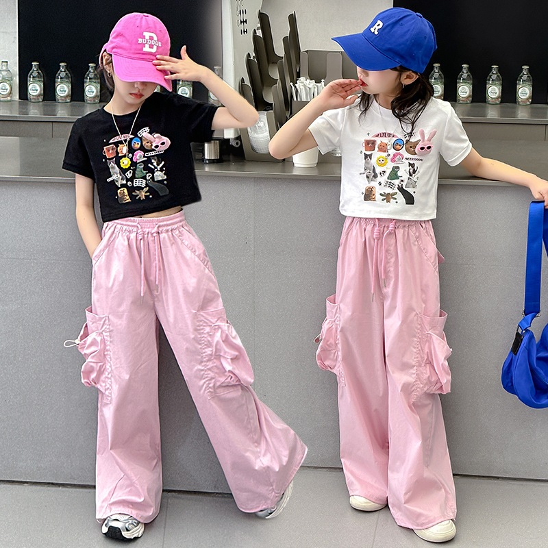เสื้อยืดเด็ก เสื้อเด็กผู้หญิง ท็อปส์ซูน่ารัก รูปแบบลูกแมว กระต่าย คอกลม ขาว / ดำ 7-14 ปี【จัดส่งจากประเทศไทย】 ราคา ถูกที่สุด ดีลบีเคเค แกลเลอรีภาพที่ 5