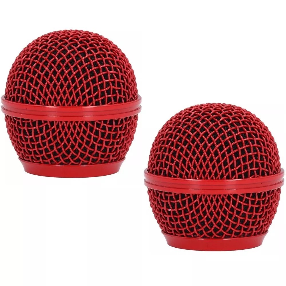 2 แพ็คสีแดง SM58 ไมโครโฟน Grille สําหรับ Shure BLX288/SM58 ไมโครโฟนไร้สาย