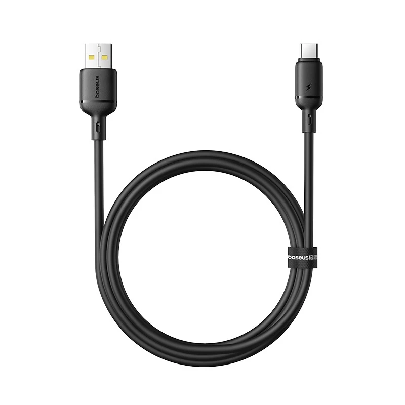 Baseus Silky Fast Charging Data Cable USB-A to USB-C 3A 1m Cluster