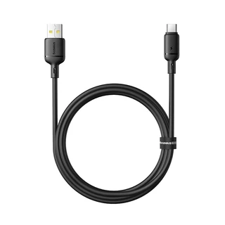Baseus New Pudding Series สายชาร์จเร็ว USB A ถึง USB C 3A ยืดหยุ่น Soft Tangle ฟรี