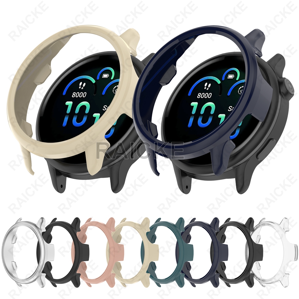 เคสพีซีแบบแข็งพร้อมฟิล์มกระจก Tmepered ปกป้องหน้าจอคลุมทั้งหมดสําหรับ Garmin Vivoactive 6