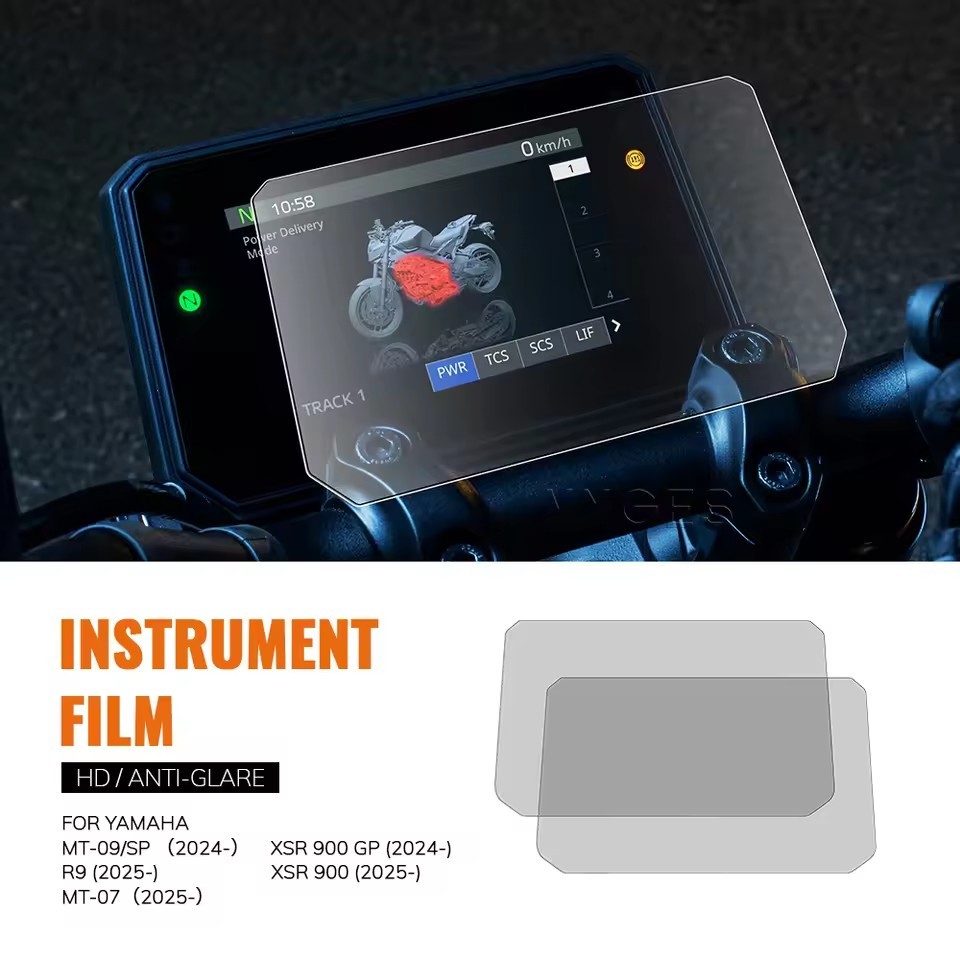 จอแสดงผล TFT สําหรับ Yamaha MT-09 MT09 XSR 900 GP 2024- XSR900 MT-07 MT07 R9 2025- หน้าจอเครื่องมือป้องกันฟิล์ม