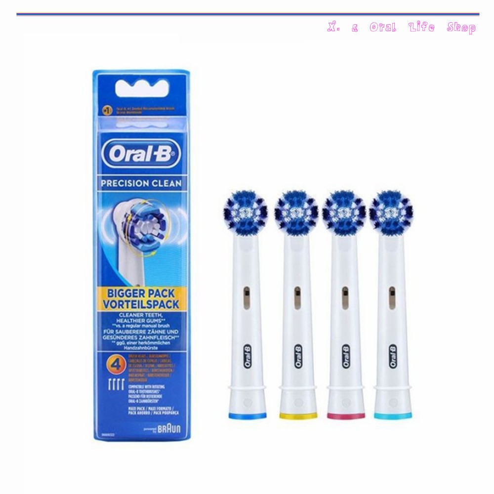 Oral b Precision Clean หัวแปรงสีฟันไฟฟ้าทดแทน EB20 รีฟิล (หัวแปรง 4 หัวต่อ Bundle)