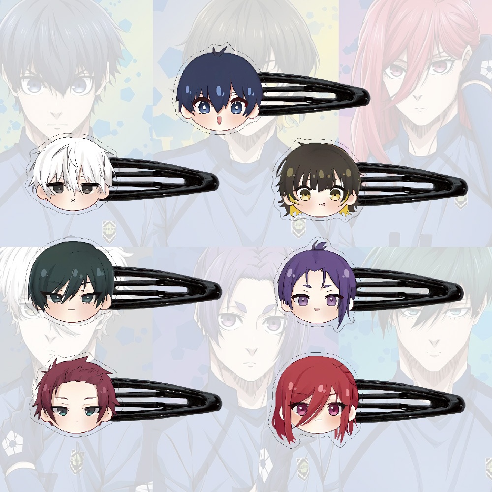 อะคริลิผม หมุด สีฟ้าล็อคน่ารักการ์ตูนสาวอะนิเมะ50มิลลิเมตรคลิปผมอุปกรณ์ผม