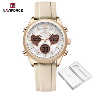 NAVIFORCE 5045T นาฬิกาผู้หญิงมัลติฟังก์ชั่นหลายทิศทางหรูหราโ…