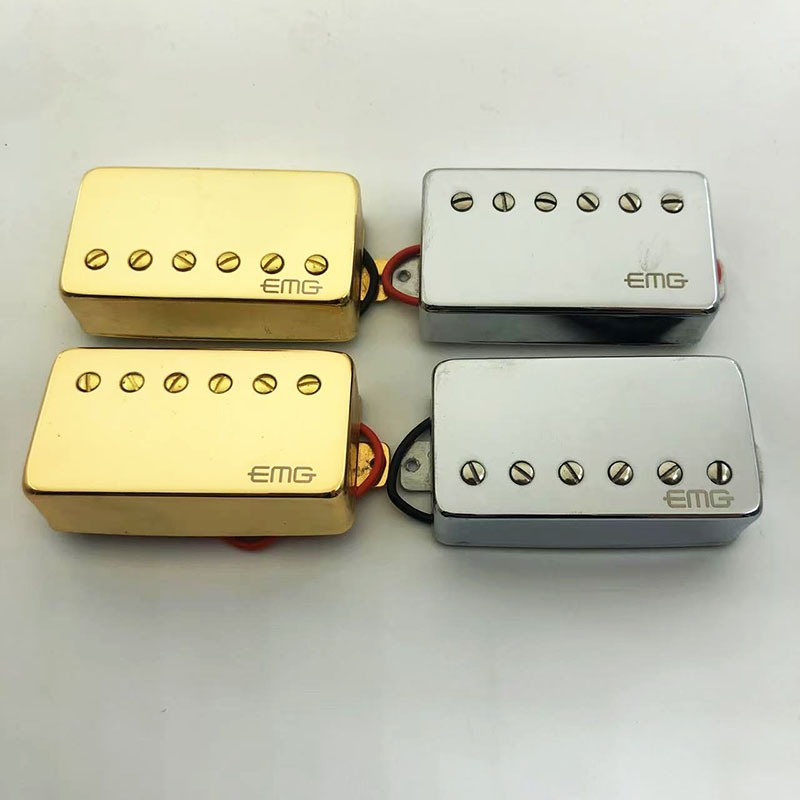 Emg 57/66 Passive Humbucker Pickups สําหรับกีตาร์ไฟฟ้าเบสทอง/เงินในสต็อก