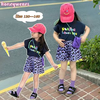 honeywears⚡️พร้อมส่ง⚡️ชุดแขนสั้นสำหรับเด็กผู้หญิง เสื้อยืดพิ…
