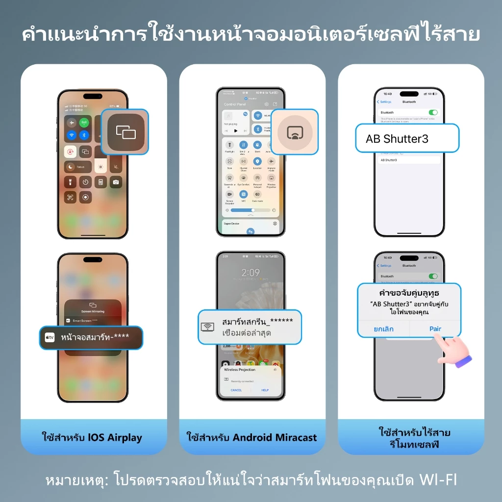 FEINODI Wireless สมาร์ทโฟน  Magnetic Selfie Vlog Screen สําหรับโทรศัพท์ iPhone และ Android | ถ่ายทอดสด ความละเอียดสูง สิ่งประดิษฐ์เซลฟี่ด้านหลัง | รีโมทคอนโทรล | Vlog/Travel/เซลฟี่ไร้สายระยะไกล thumbnail 9
