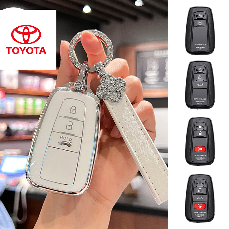 ฝาครอบป้องกันกุญแจรถโตโยต้าเหมาะสําหรับเปลือกกุญแจรถ Toyota Corolla altis/corolla cross/camry/C-HR/prius/prado