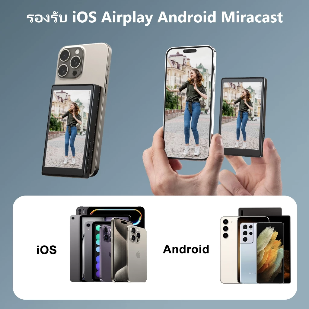 FEINODI Wireless สมาร์ทโฟน  Magnetic Selfie Vlog Screen สําหรับโทรศัพท์ iPhone และ Android | ถ่ายทอดสด ความละเอียดสูง สิ่งประดิษฐ์เซลฟี่ด้านหลัง | รีโมทคอนโทรล | Vlog/Travel/เซลฟี่ไร้สายระยะไกล thumbnail 6