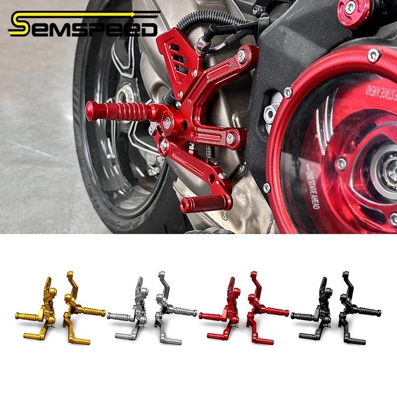 SEMSPEED สําหรับ QJ มอเตอร์ SRK921 SRK 921RC รถจักรยานยนต์ CNC ด้านหลังชุด Shifter Footpegs เหยียบปร