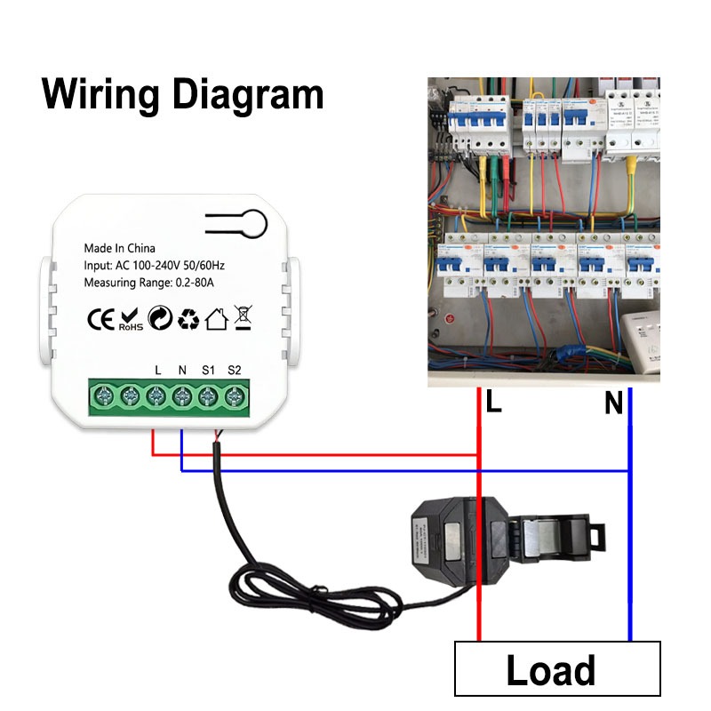 Tuya Smart Life ZigBee เครื่องวัดพลังงาน 80A หม้อแปลงกระแส App Monitor พลังงานกระแส AC 240V ราคา ถูกที่สุด ดีลบีเคเค แกลเลอรีภาพที่ 5