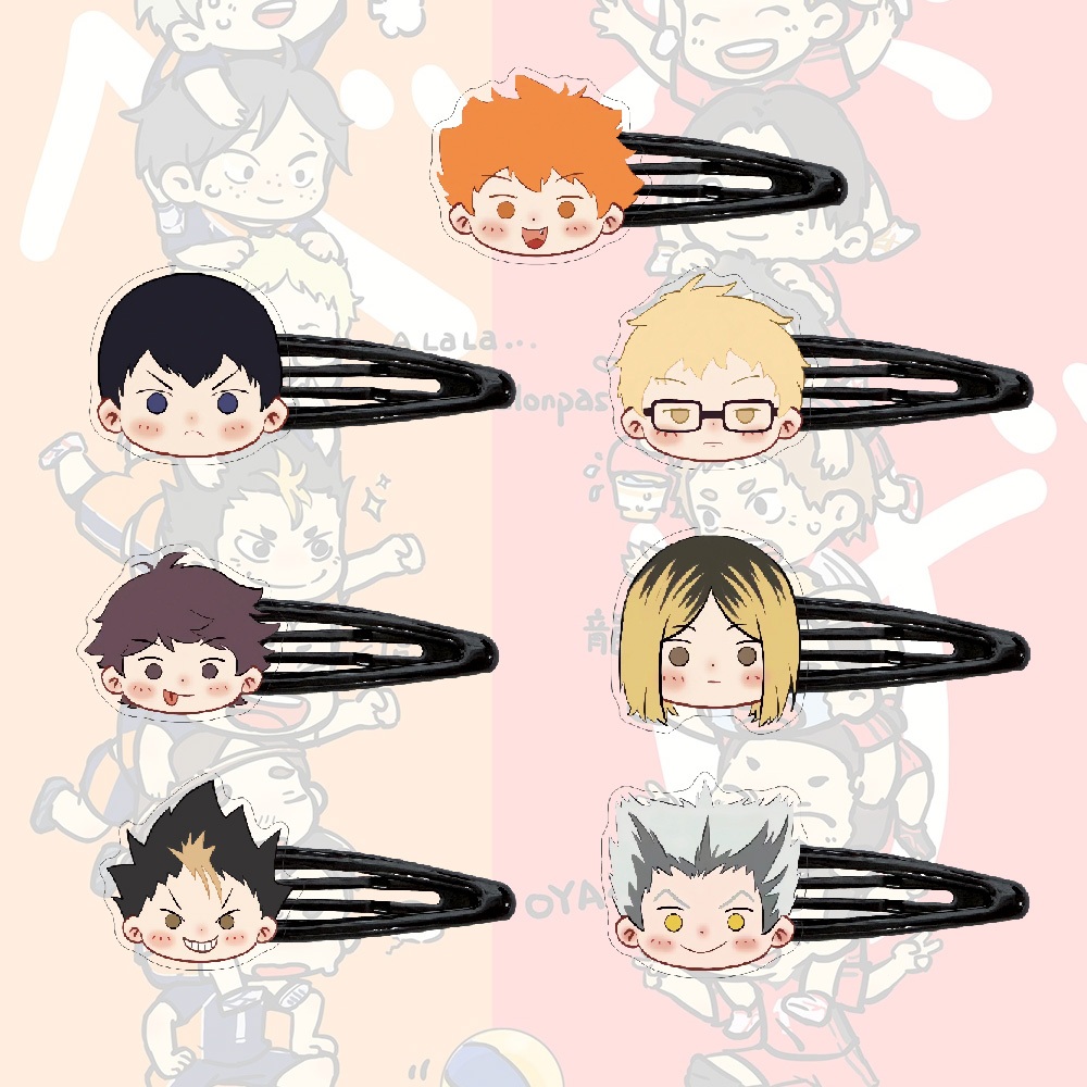 ปิ่นปักผมอะคริลิค ไฮคิว สาวการ์ตูนน่ารักอะนิเมะ 50 มม. กิ๊บติดผมเครื่องประดับผม