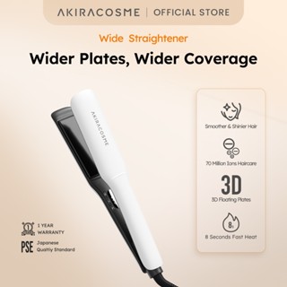 Akiracosme เครื่องหนีบผมตรง เหล็กแบน 3.0 ไอออนลบ สําหรับจัดแ…