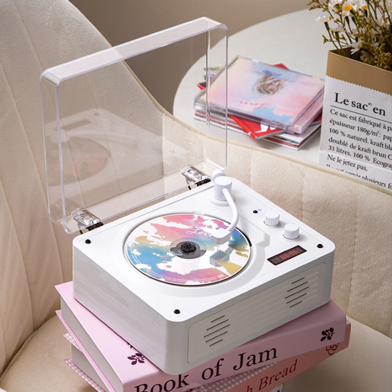 Middix CD/DVD Player พร้อมลําโพงสําหรับ Kpop Retro Bluetooth เครื่องเล่นเพลงแบบพกพา