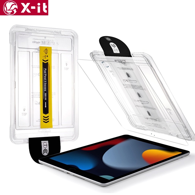 X-IT สําหรับ IPad gen 12 11 10 9 8 7 6 5 A16 2026 13 11 นิ้ว Air 8 7 6 5 4 10.2 pro 2025 M2 M3 M4 M5 กระจกนิรภัยป้องกันหน้าจอฝุ่นฟรีไม่มีฟอง