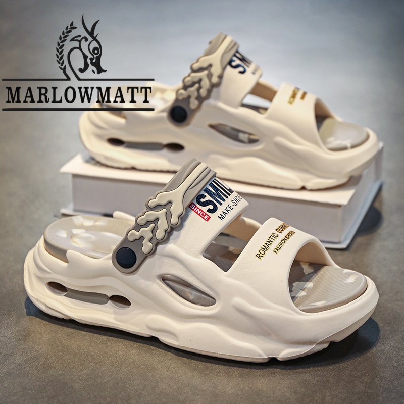 Marlowmatt รองเท้าแตะสุภาพสตรีพื้นหนานุ่มสบายแฟชั่นกันลื่นระงับกลิ่นกายรองเท้าแตะคู่นักเรียนกีฬา