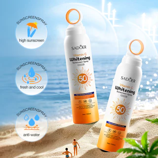 สเปรย์กันแดด SPF50+ PA++++ กันน้ำ ฟอกขาว ปกป้องจากแสงแดดยาวนาน ให้ความชุ่มชื้น สำหรับใบหน้าและร่างกาย ขนาด 150ml
